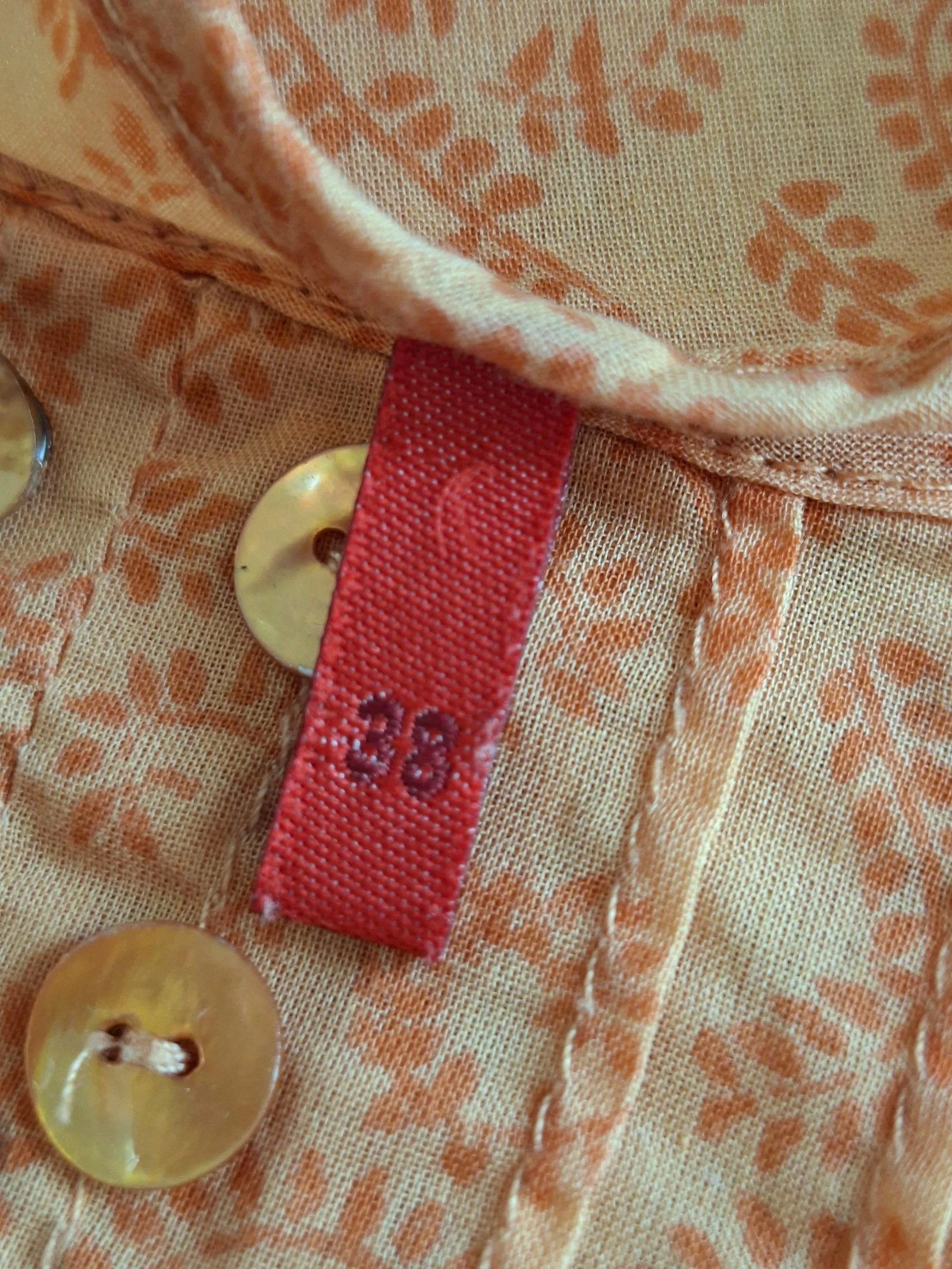 Tank top MISS Captain T38 naranja con estampado bohemio para atar – photo 7